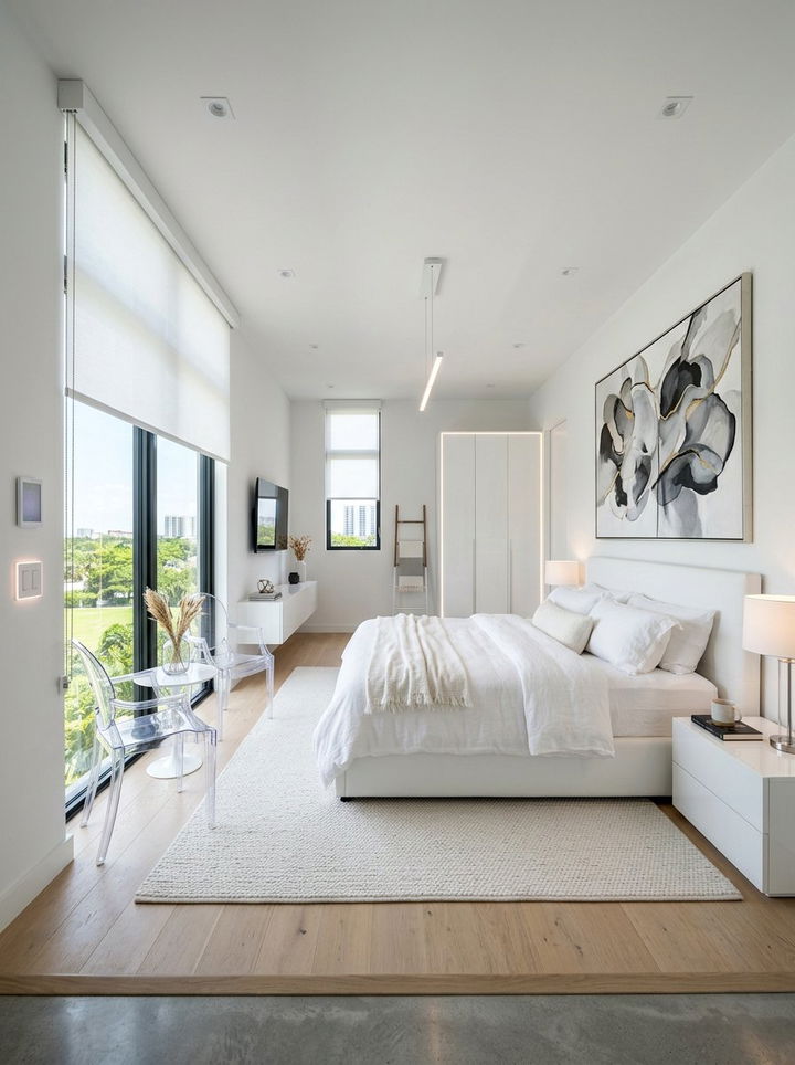 Contemporary White Bedroom - 30 modern white bedroom ideas