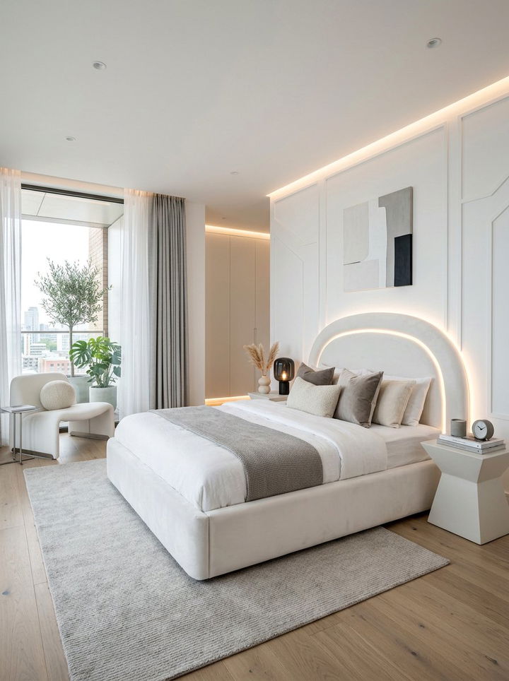 Contemporary White Bedroom - 30 pure white bedroom ideas