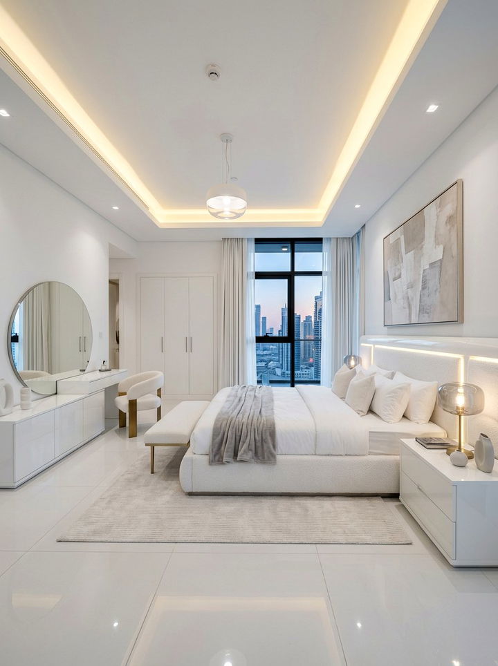 Contemporary White Bedroom - 30 white bedroom design ideas