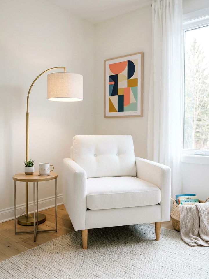 Contemporary White Sleeper Chair - 30 bedroom sofa bed ideas