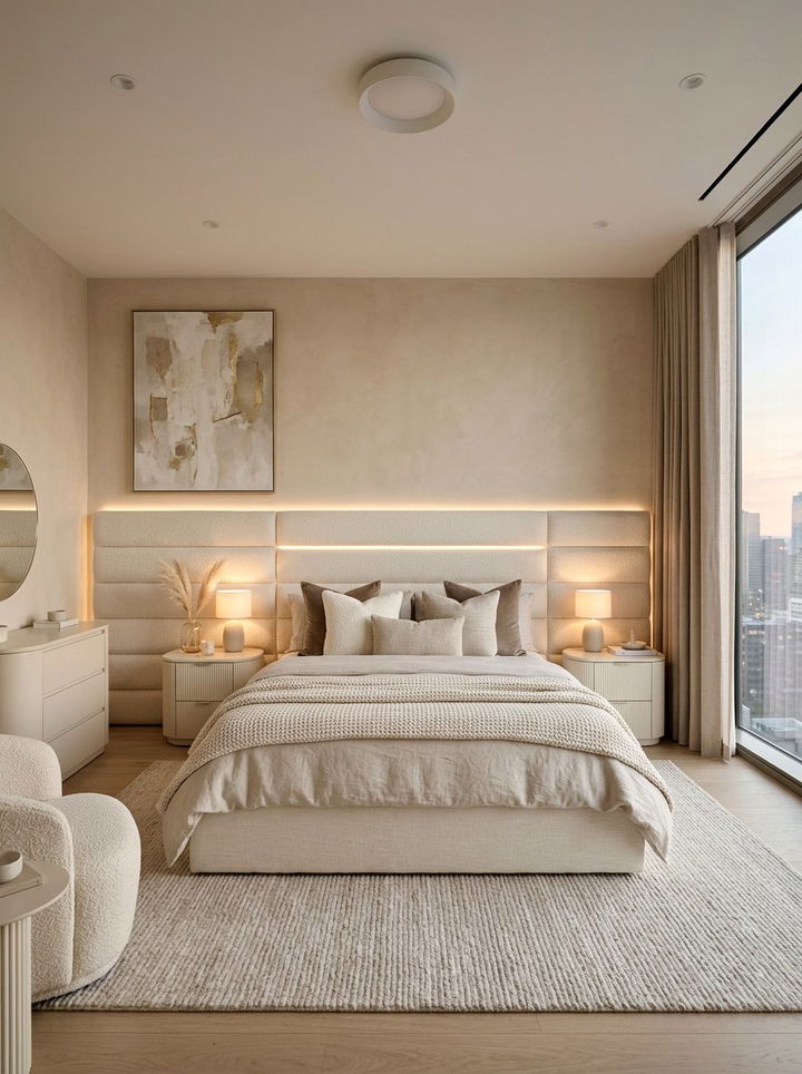 Contemporary cream bedroom - 30 off-white bedroom ideas