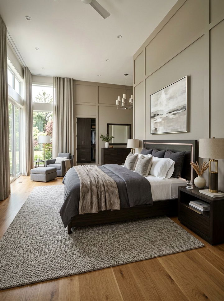 Contemporary espresso king size bed - 30 espresso bedroom ideas