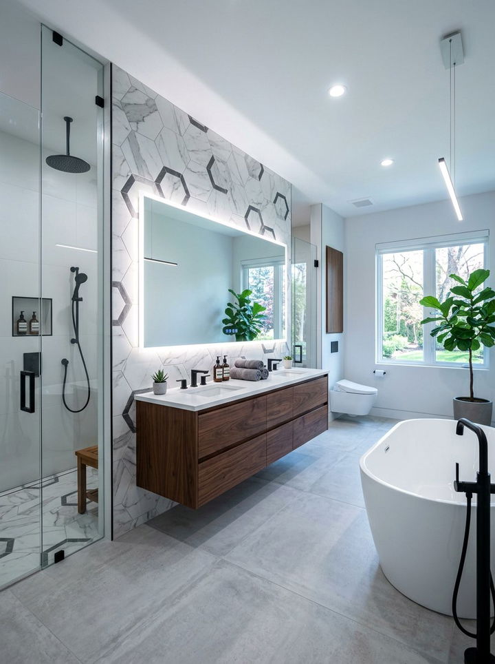 Contemporary master bath conversion - 30 bedroom to bathroom conversion ideas