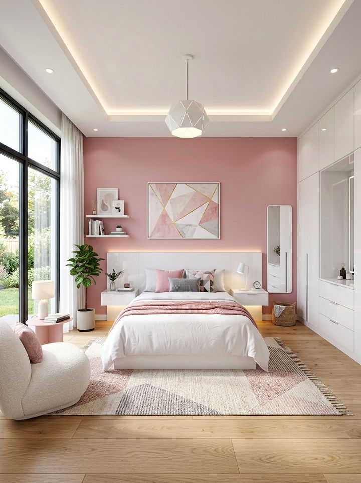 Contemporary pink bedroom - 30 pale pink bedroom ideas