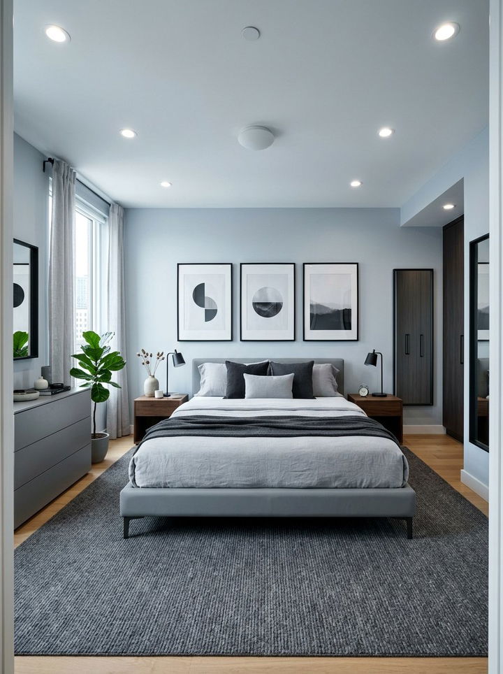 Cool Grey Bedroom - 30 cool toned bedroom ideas