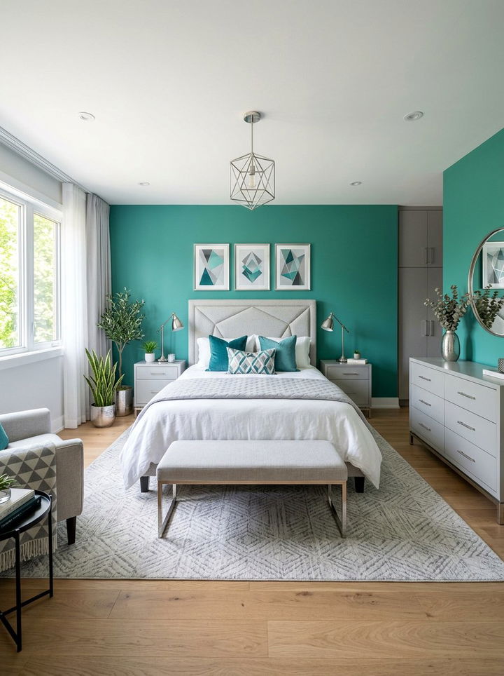 Cool Teal Green Bedroom - 30 cool green bedroom ideas
