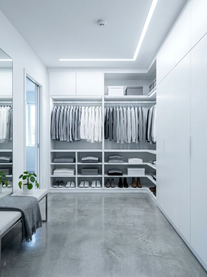 Cool White Lighting For White Modern Closets - 30 bedroom closet lighting ideas