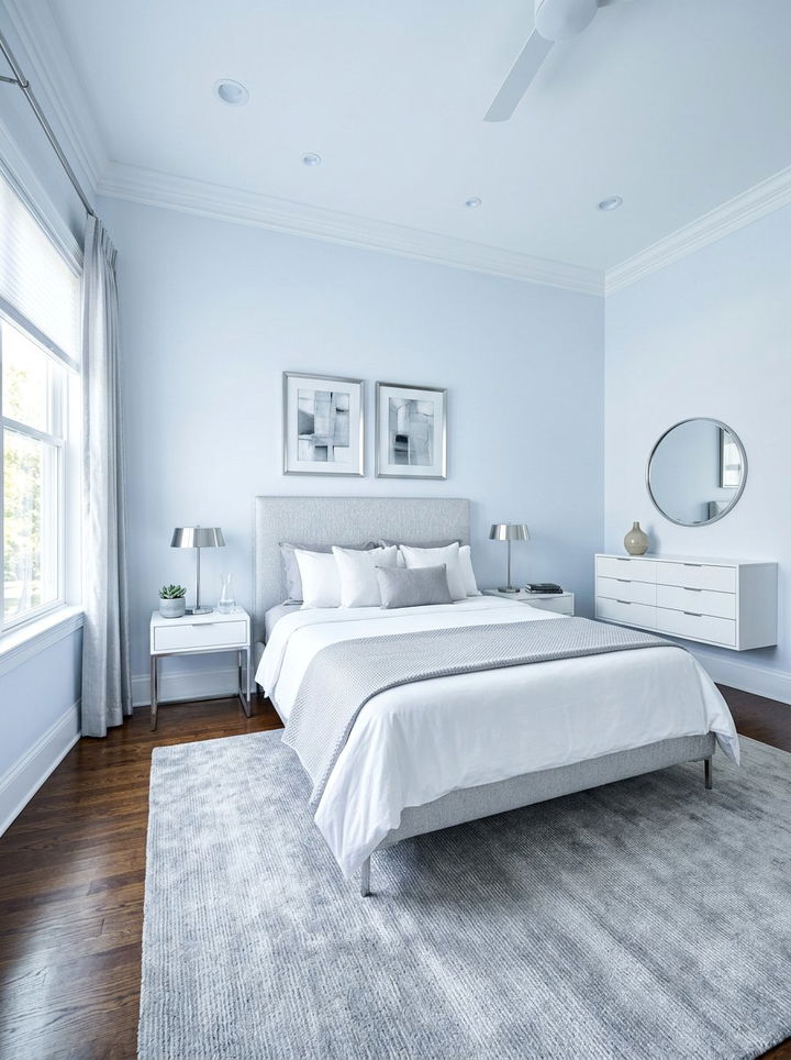 Cool white bedroom - 30 cool tone bedroom ideas