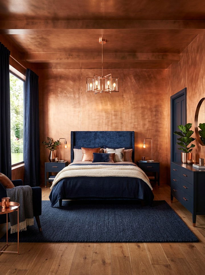 Copper Bedroom - 30 bold color bedroom ideas