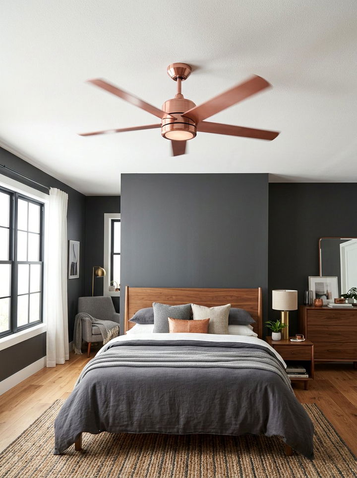 Copper Bedroom Ceiling Fan - 30 bedroom ceiling fans