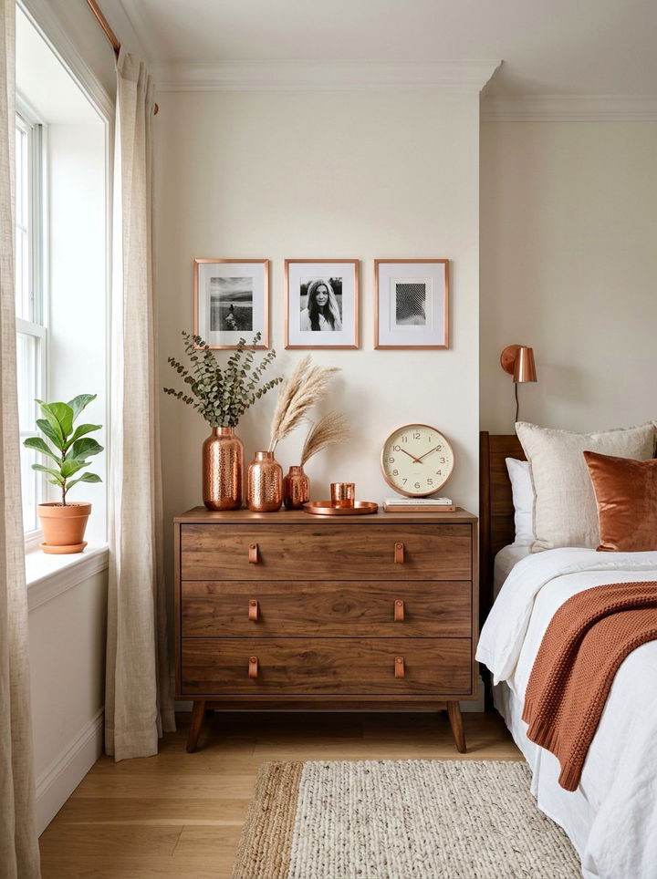 Copper Bedroom Decor - 30 warm toned bedroom ideas
