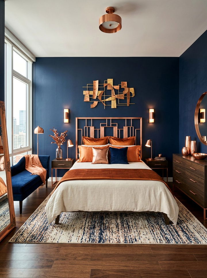 Copper Bedroom - 30 autumn inspired bedroom color ideas