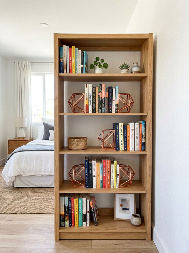 Copper Bookend Accents - 30 copper bedroom ideas