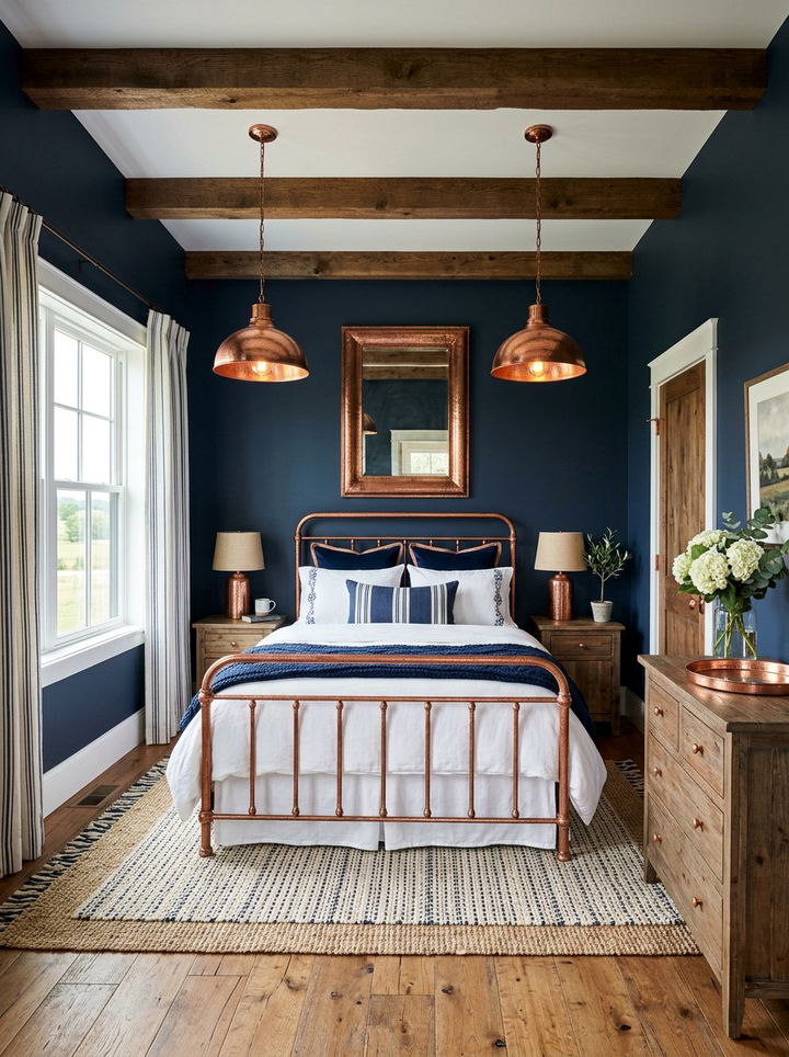 Copper Farmhouse Bedroom - 30 farmhouse bedroom color ideas