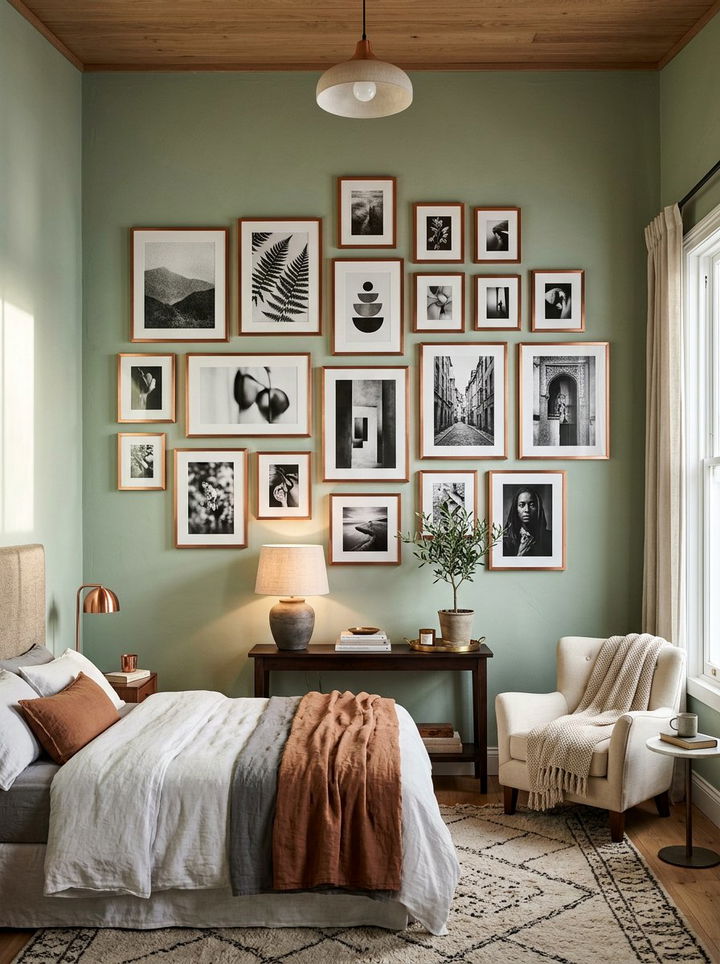 Copper Frame Art - 30 copper bedroom ideas