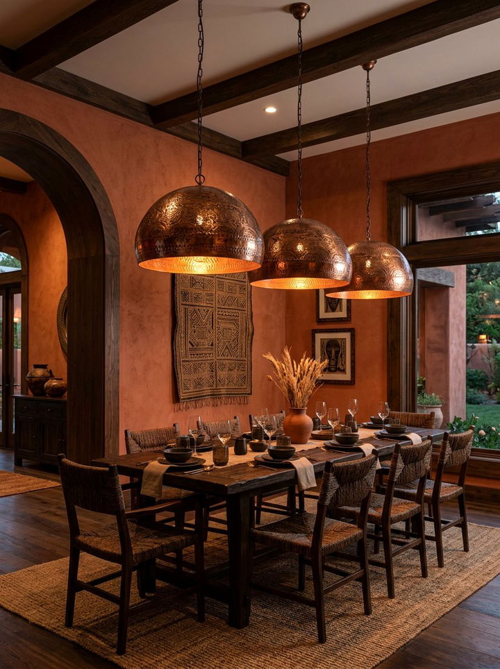 Copper Lighting African Style - 30 African bedroom ideas