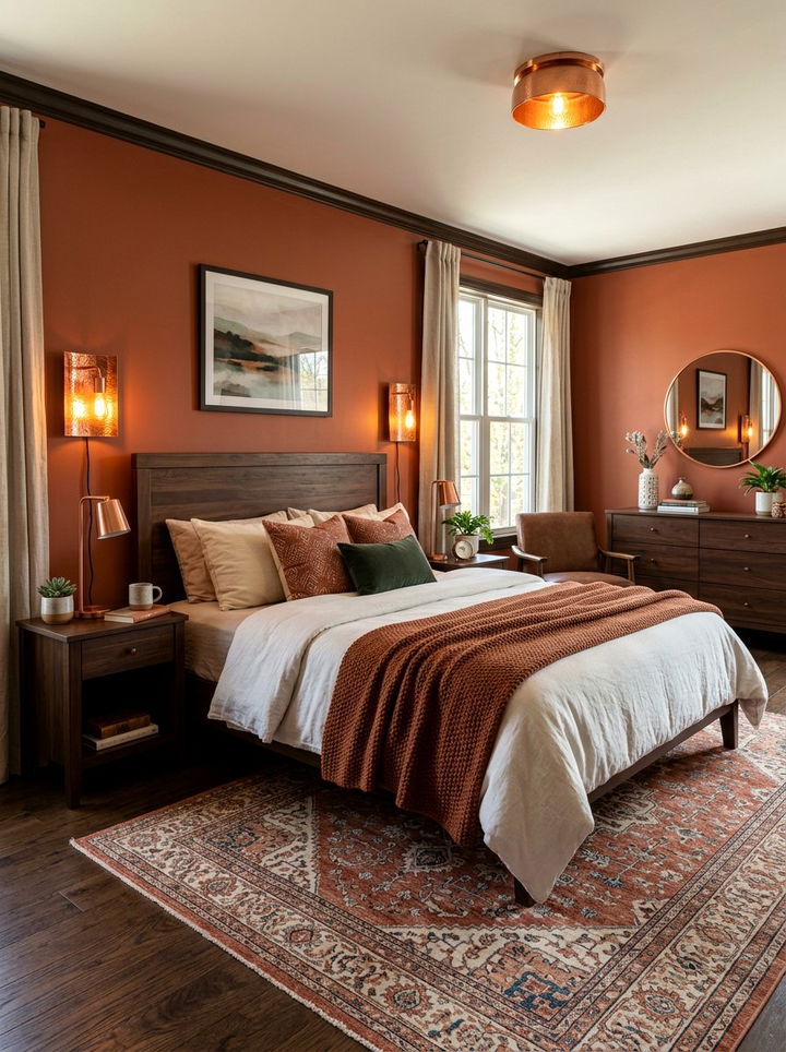 Copper Lighting Fixture Bedroom - 30 Southwestern bedroom ideas