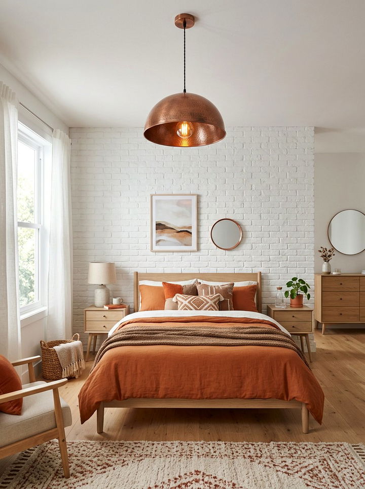 Copper Pendant Light - 30 bedroom pendant lights