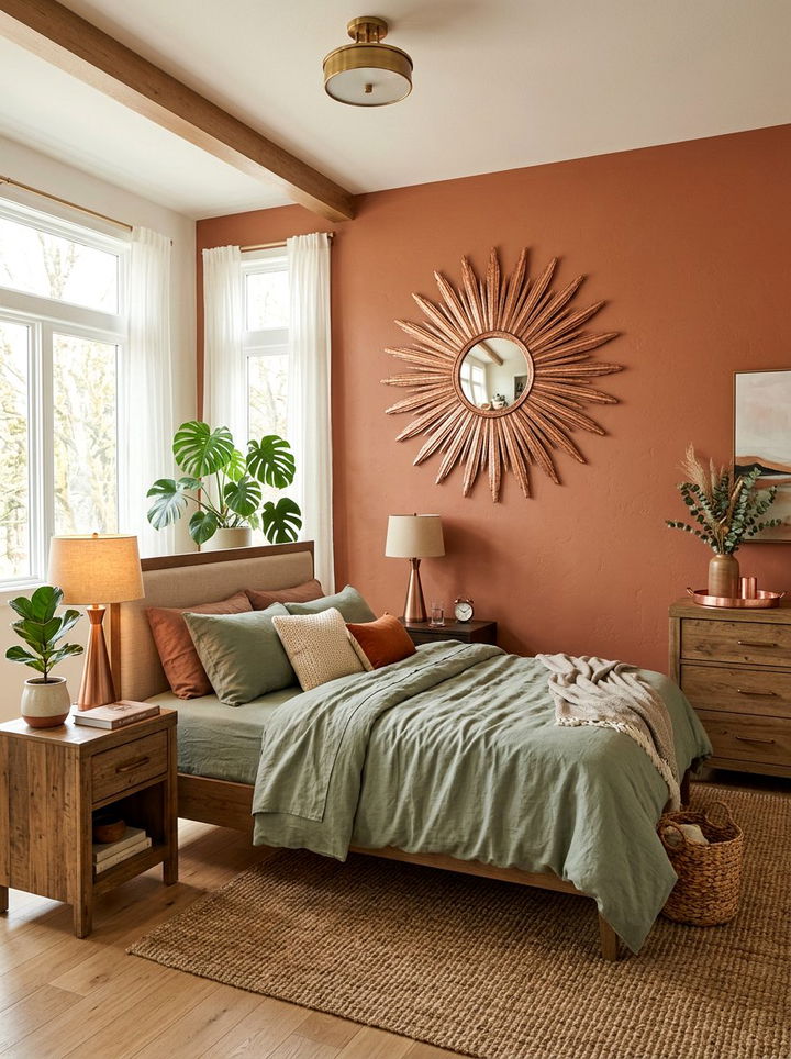 Copper Sunburst Mirror - 30 bedroom sunburst mirrors