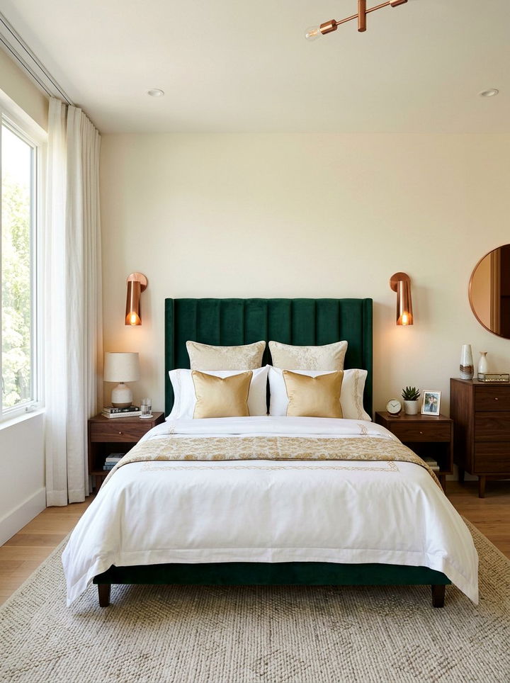 Copper Wall Sconce - 30 copper bedroom ideas