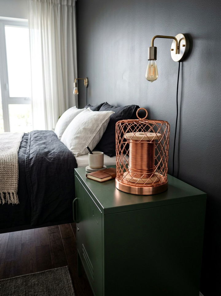 Copper Wire Holder - 30 bedroom candle holders