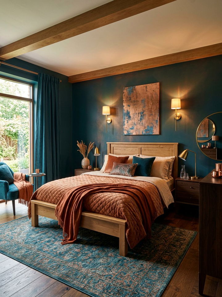 Copper bedroom - 30 earthy bedroom color ideas