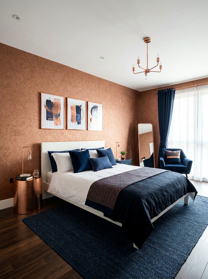 Copper bedroom - 30 romantic bedroom color ideas