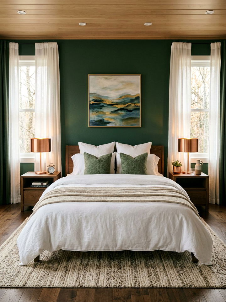 Copper bedside lamps - 30 copper accent bedroom ideas