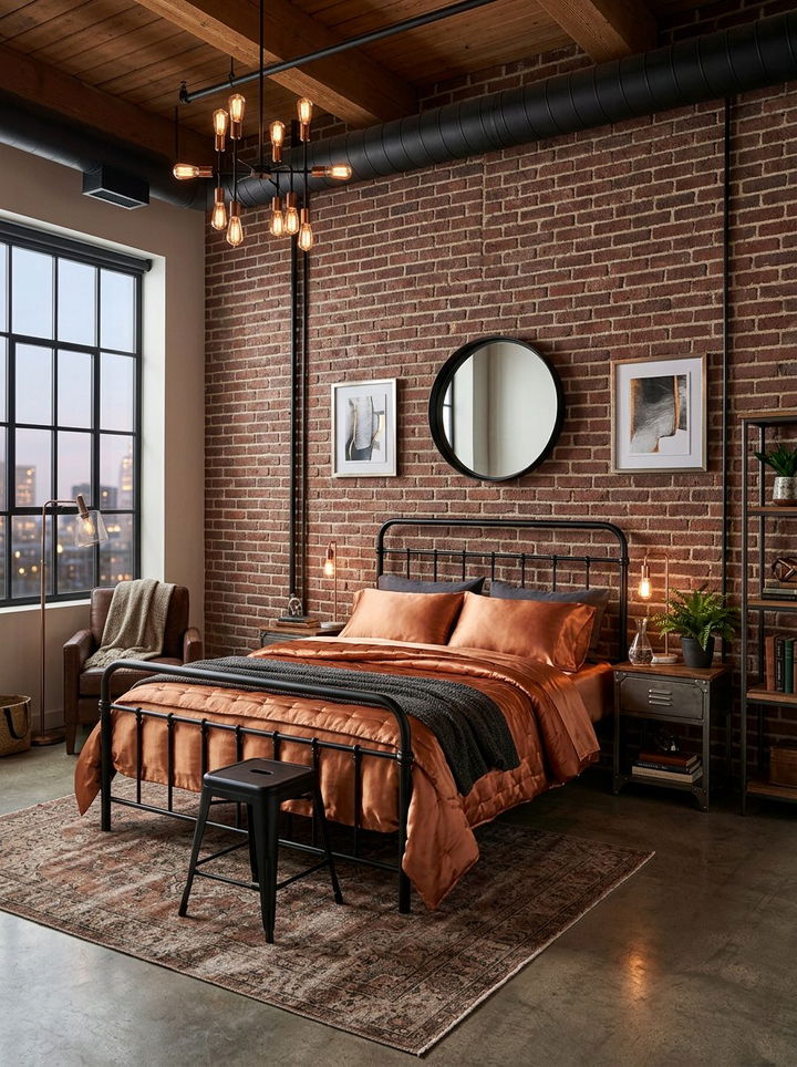 Copper silk sheets - 30 bedroom silk bedding ideas