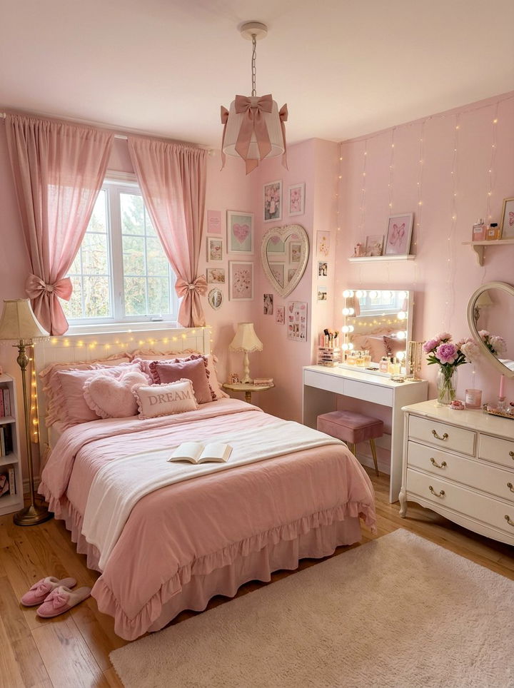 Coquette Aesthetic Pink Bedroom - 30 pastel pink bedroom ideas