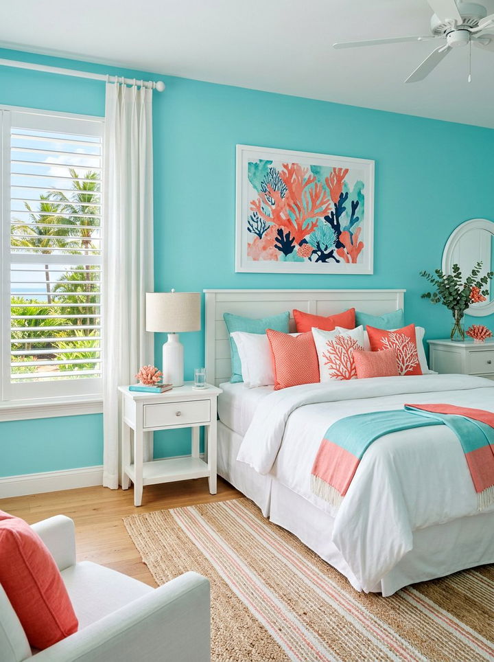 30 Aqua Bedroom Ideas: Refreshing and Cool Color Palettes