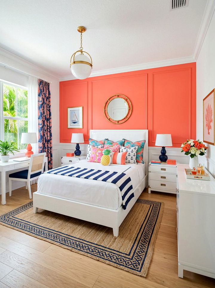 Coral Bedroom - 30 bedroom paint ideas