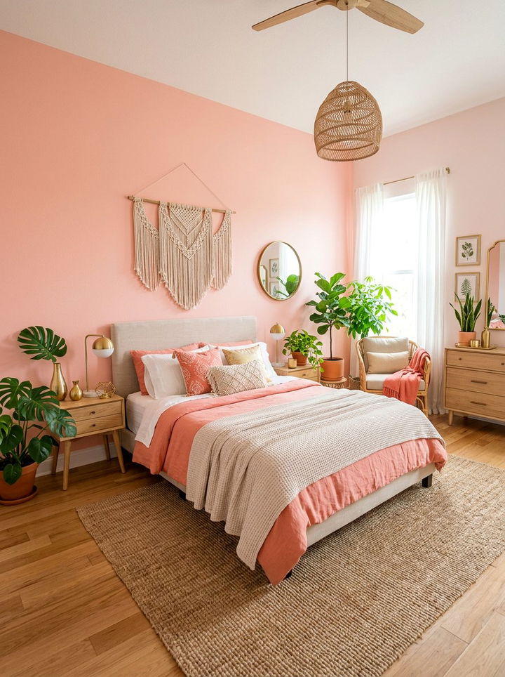 Coral Bedroom - 30 energizing bedroom color ideas