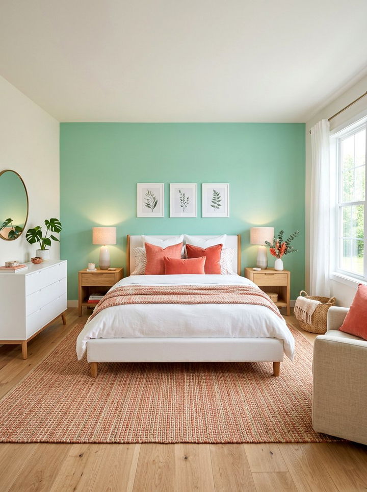 Coral Color Bedroom - 30 ocean themed bedroom ideas