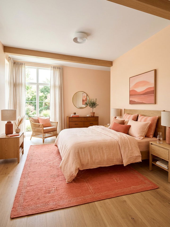 Coral and peach bedroom - 30 coral bedroom ideas