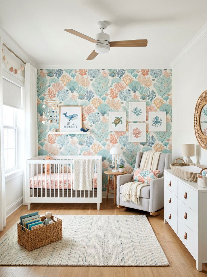 Coral nursery - 30 coral bedroom ideas