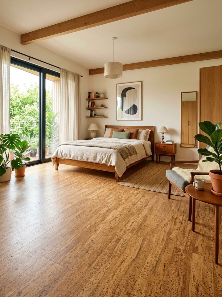 Cork Flooring - 30 natural bedroom ideas