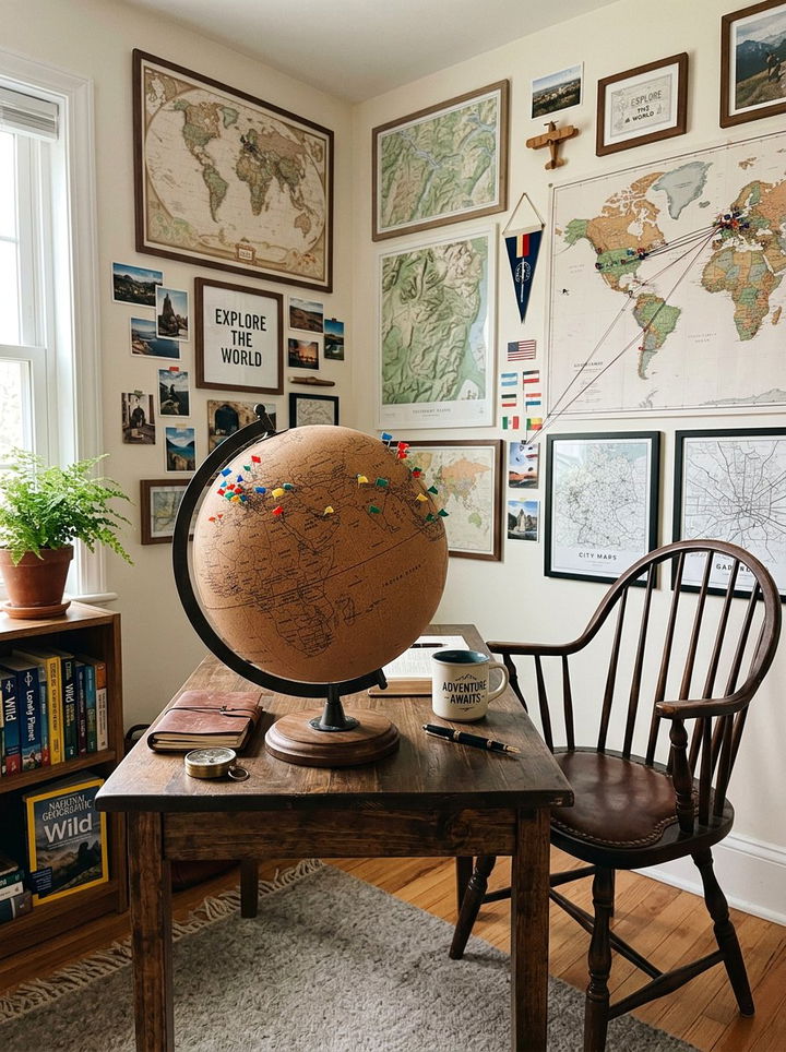 Cork Travel Push Pin Globe - 30 bedroom globes