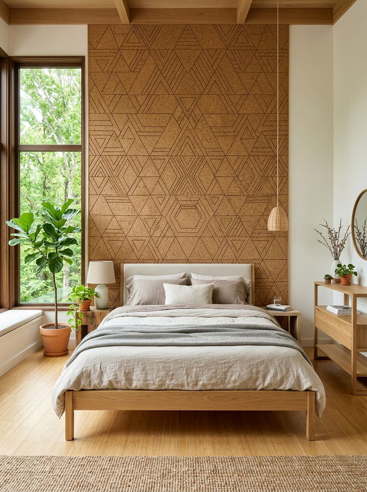 Cork Wall Tiles - 30 bedroom backsplash ideas