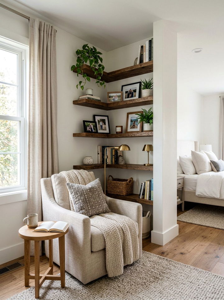 Corner Alcove Shelving - 30 bedroom alcove ideas
