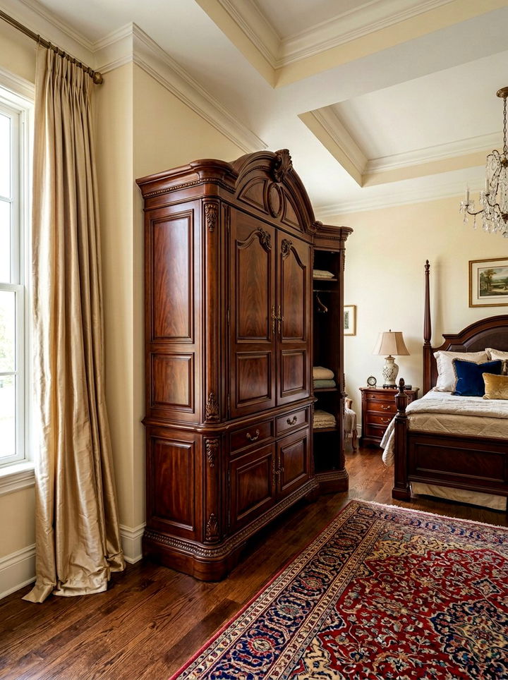 Corner Armoire Storage - 30 bedroom corner storage ideas