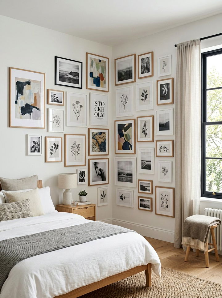 Corner Art Gallery - 30 bedroom corner ideas