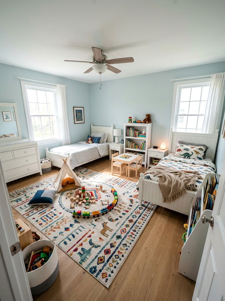 Corner Bed Placement - 30 twin siblings bedroom ideas