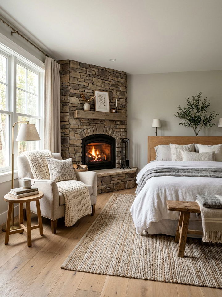 Corner Bedroom Fireplace - 30 bedroom wood burning fireplace ideas