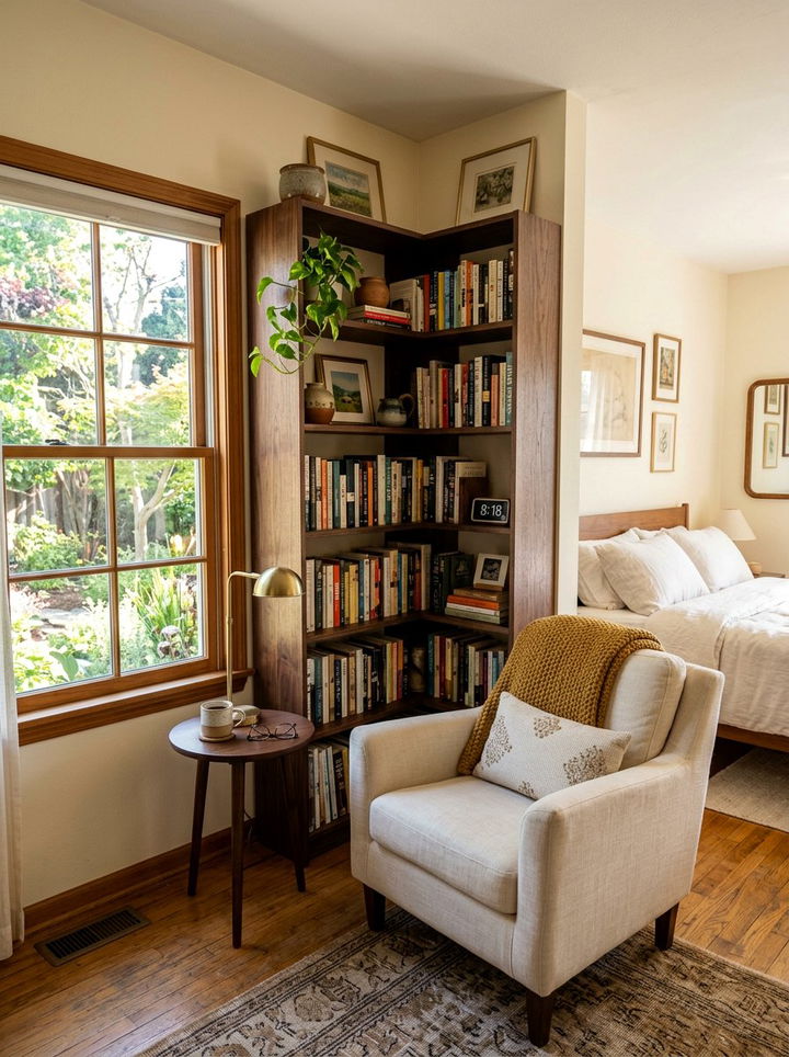 Corner Bookshelf For Small Bedroom - 30 bedroom bookshelf ideas