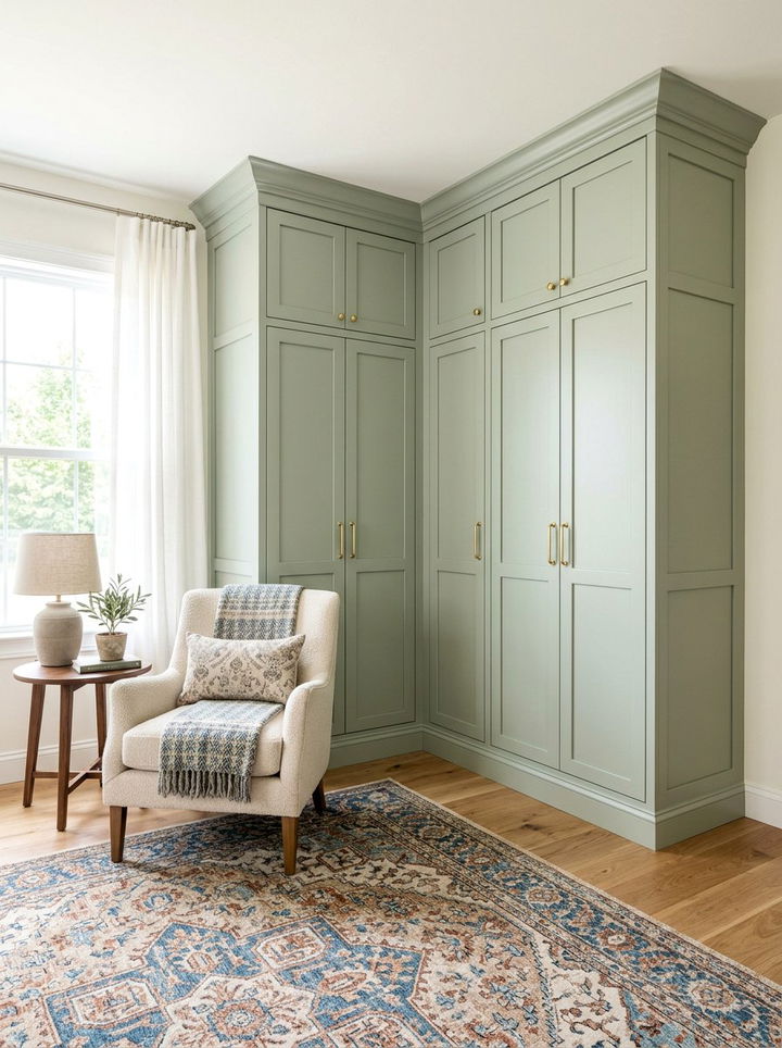 Corner Built In Closet - 30 bedroom built-in ideas