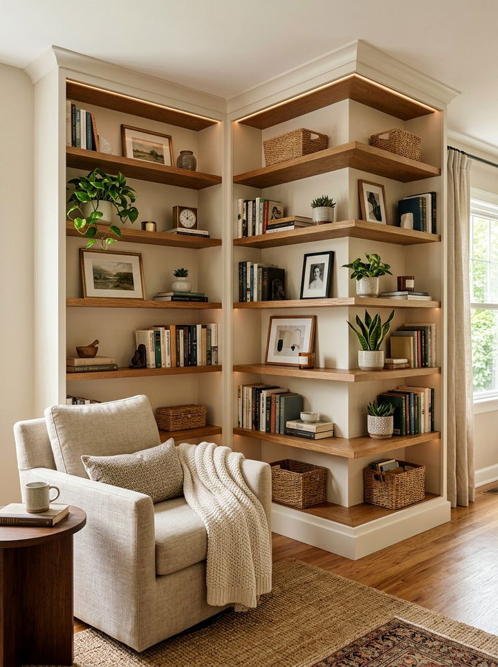 Corner Built In Shelving Unit - 30 bedroom built-in shelves