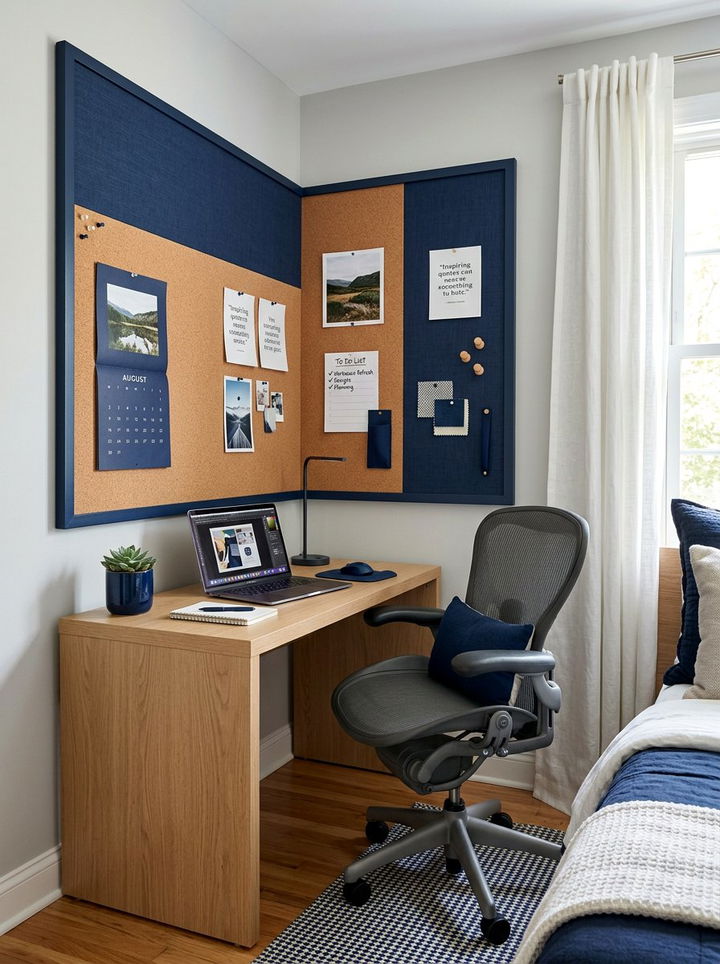 Corner Bulletin Board - 30 bedroom bulletin boards