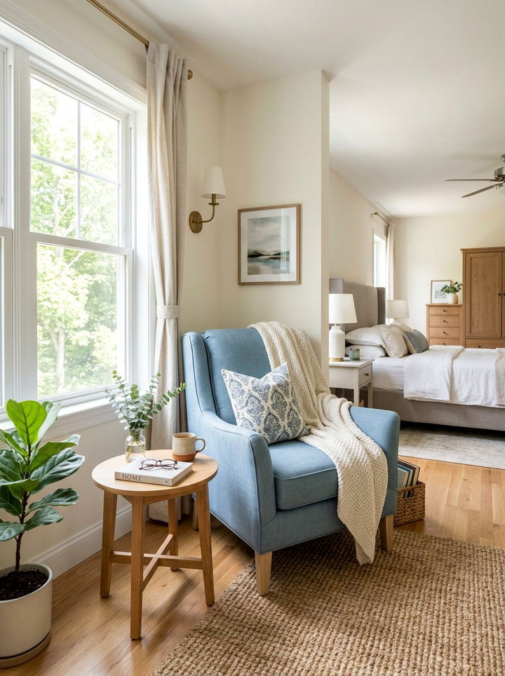 Corner Chair - 30 low cost bedroom ideas