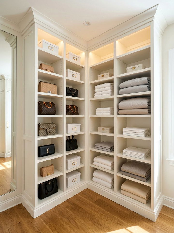 Corner Closet Shelving - 30 bedroom closet organizers